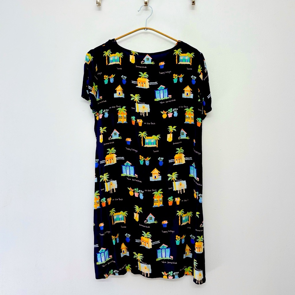 90’s Navy Blue Graphic Mini Dress